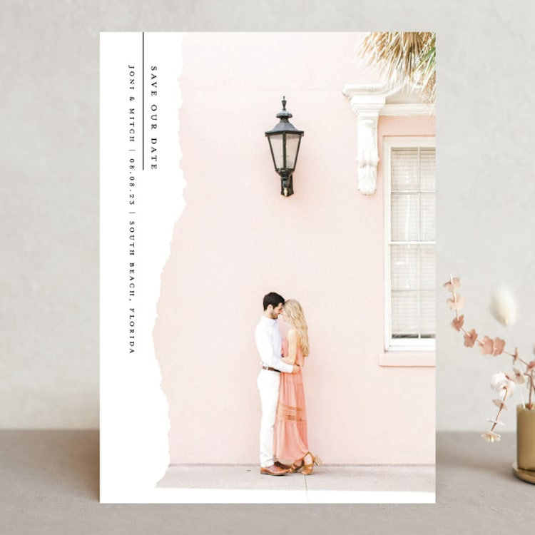 "Torn Edges" - Save the Dates in Midnight by Laura Hamm - Front