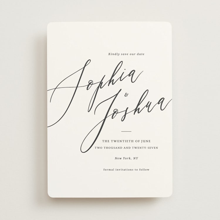 "Crescendo" - Save the Dates in Snow by Griffinbell Paper Co. - Front