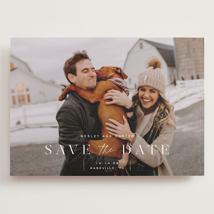 "modern stencil" - Save the Dates in Cloud by Sara Hicks Malone - Front