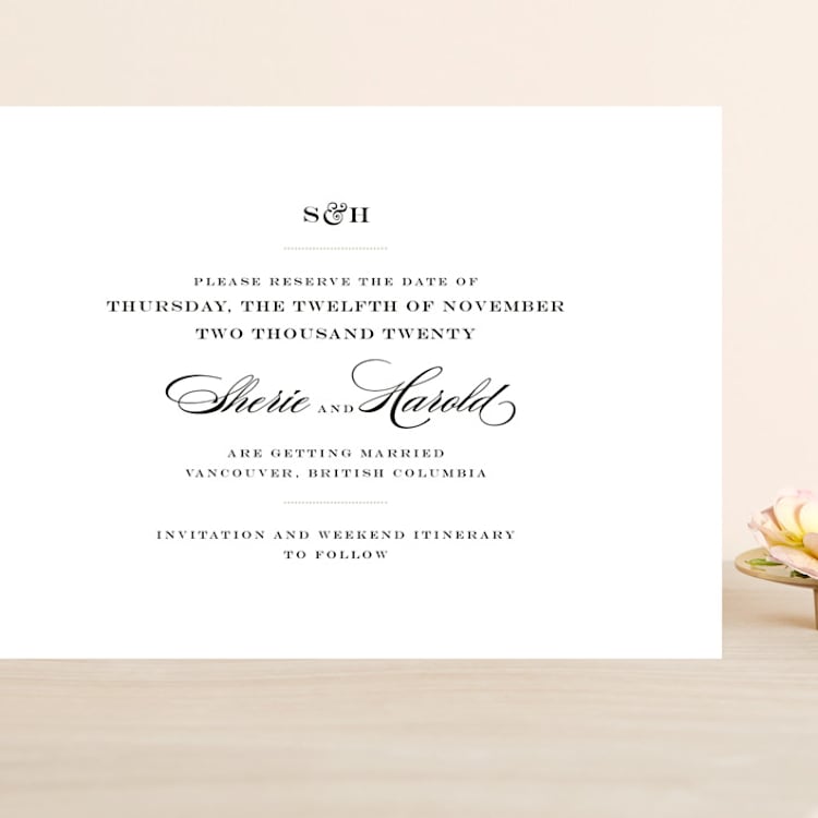"Charming Go Lightly" - Save the Dates in Feather by danielleb - Front