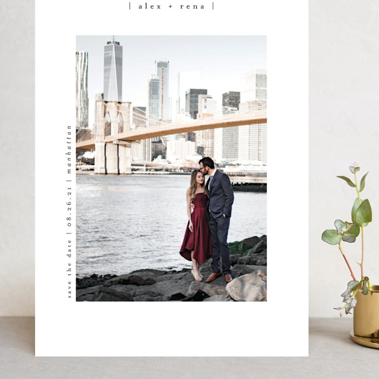 "Cityscape" - Save the Dates in Onyx by Faith Dorn - Front