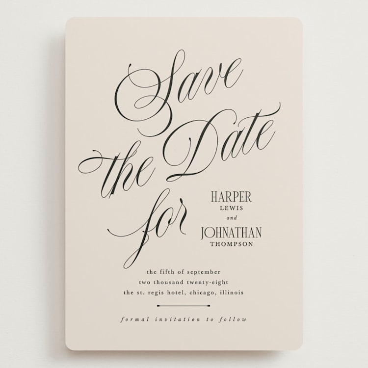 "Mirin" - Save the Dates in Linen by Kate Ahn - Front