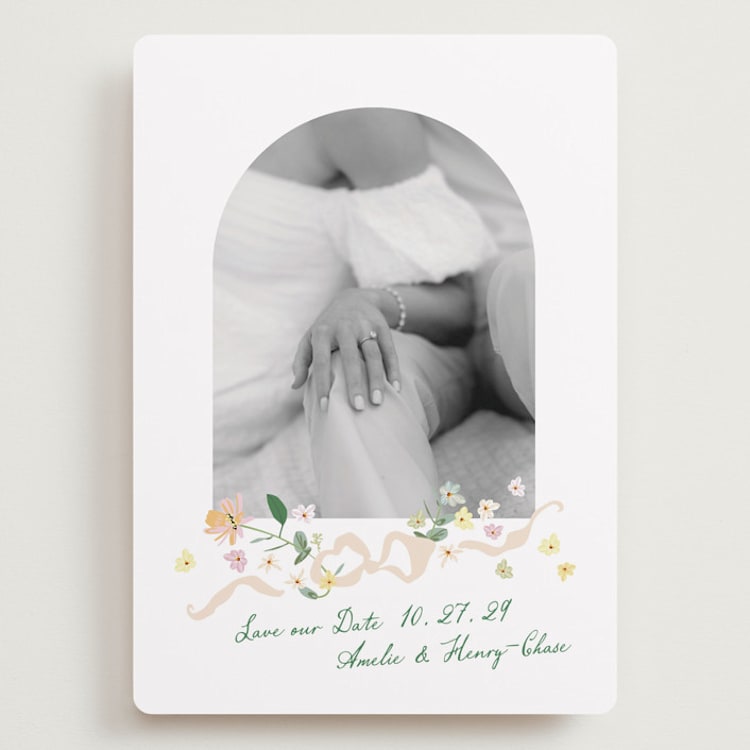 "spring draped garland" - Save the Dates in Spring by Phrosné Barwood - Front