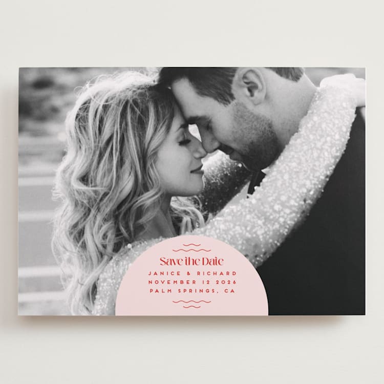 "News!" - Save the Dates in Strawberry by Claudia Orengo - Front