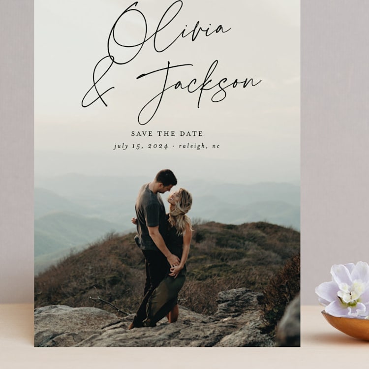 "Signed" - Save the Dates in Onyx by Ashley Rosenbaum - Front