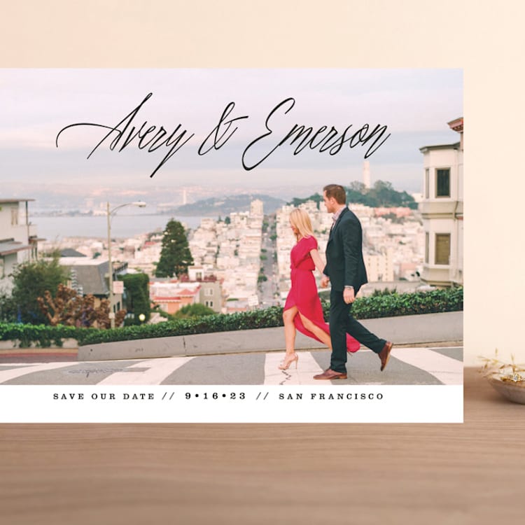 "No Nonsense" - Save the Dates in Lily by Ashley Rosenbaum - Front