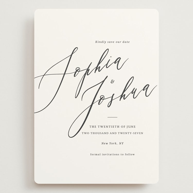 "Crescendo" - Save the Dates in Snow by Griffinbell Paper Co. - Front