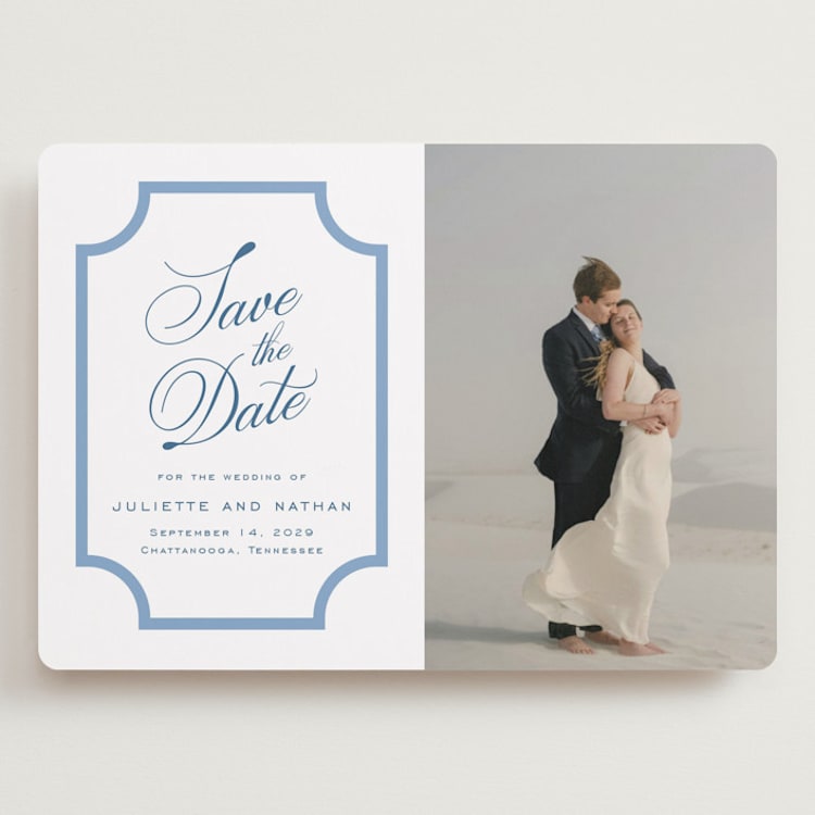"Marenza" - Save the Dates in Bluebell by Jessica Williams - Front