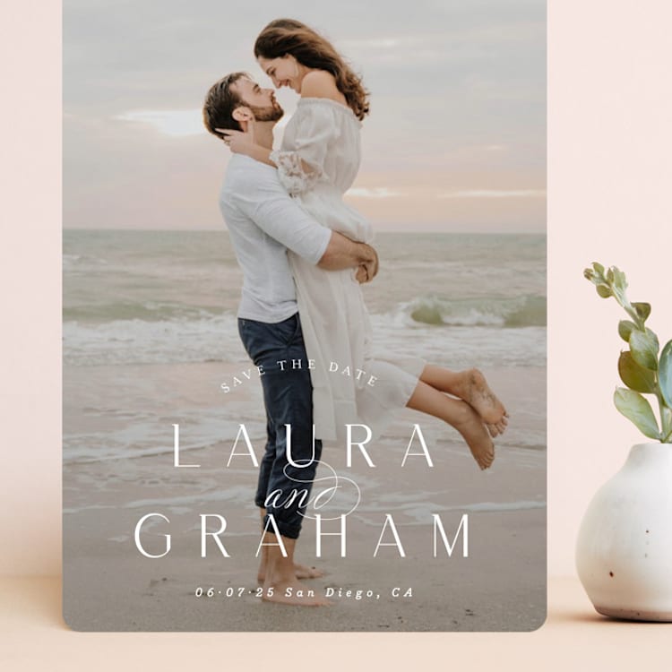 "Romantic_Script" - Save the Dates in Snow by Marina Onoprienko - Front