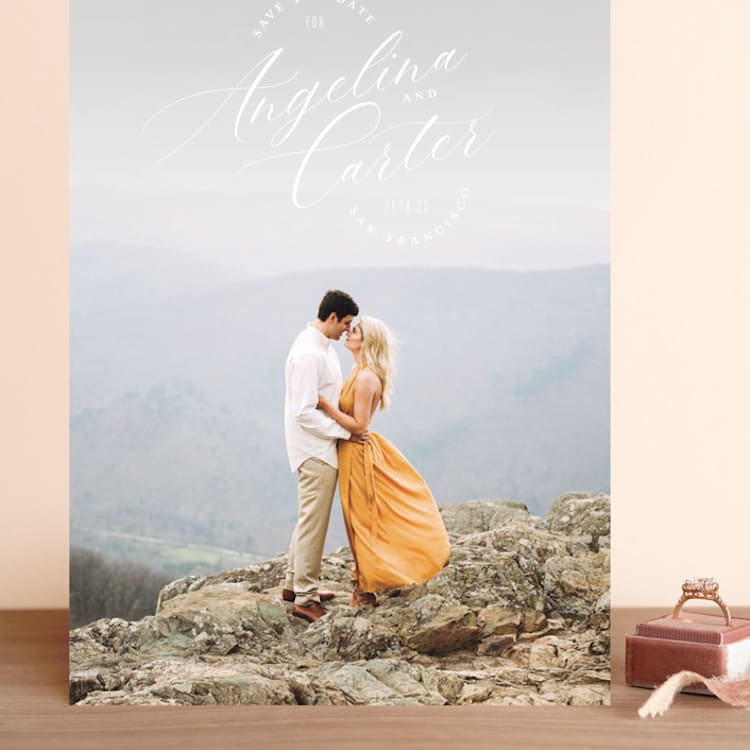 "Classic Curves" - Save the Dates in Ivory by Ellis - Front