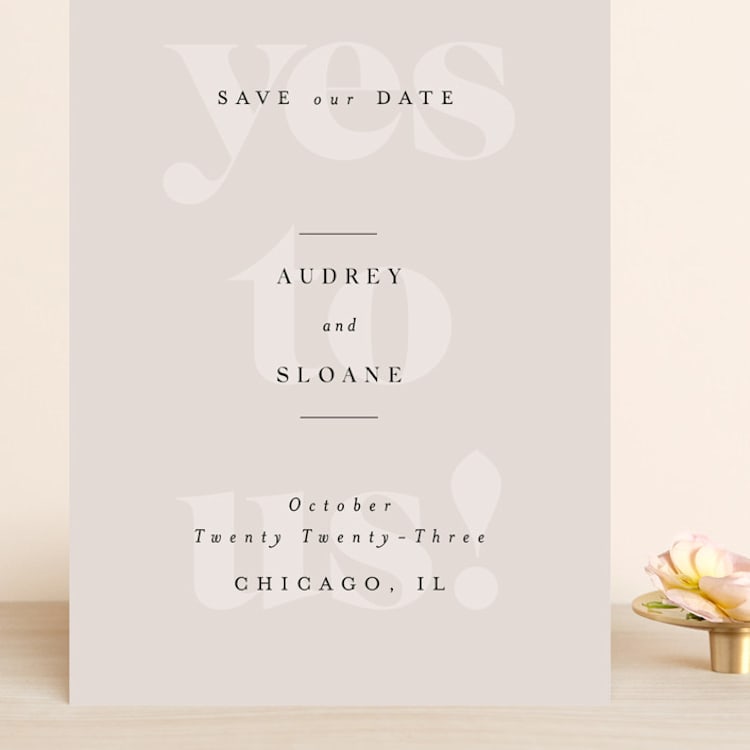 "Bold Beauty" - Save the Dates in Fog by Nazia Hyder - Front