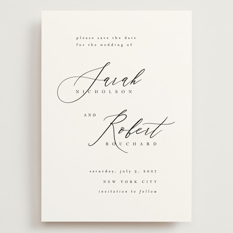 "Corison" - Save the Dates in Classic by Kelly Schmidt - Front