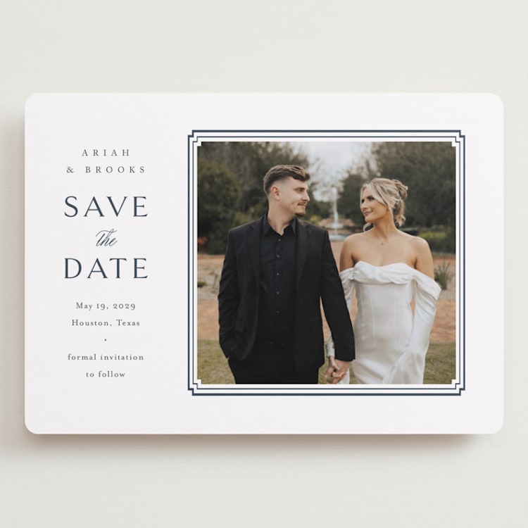 "Ariah" - Save the Dates in French Blue by Jennifer Postorino - Front