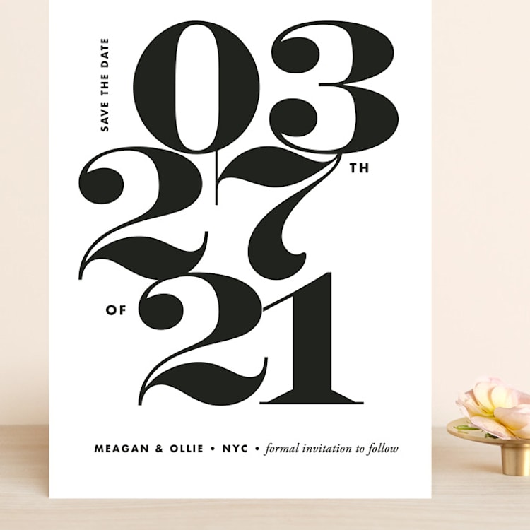 "A Date to Remember" - Save the Dates in Noir by Brooke Chandler - Front