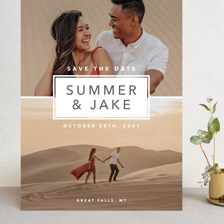 "Summer Love" - Save the Dates in Slate by Laura Hamm - Front