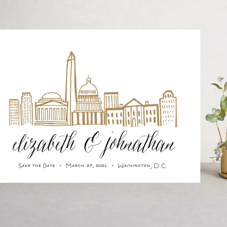 "Skyline - Washington DC" - Save the Dates in Gold Coast by Abby Munn - Front