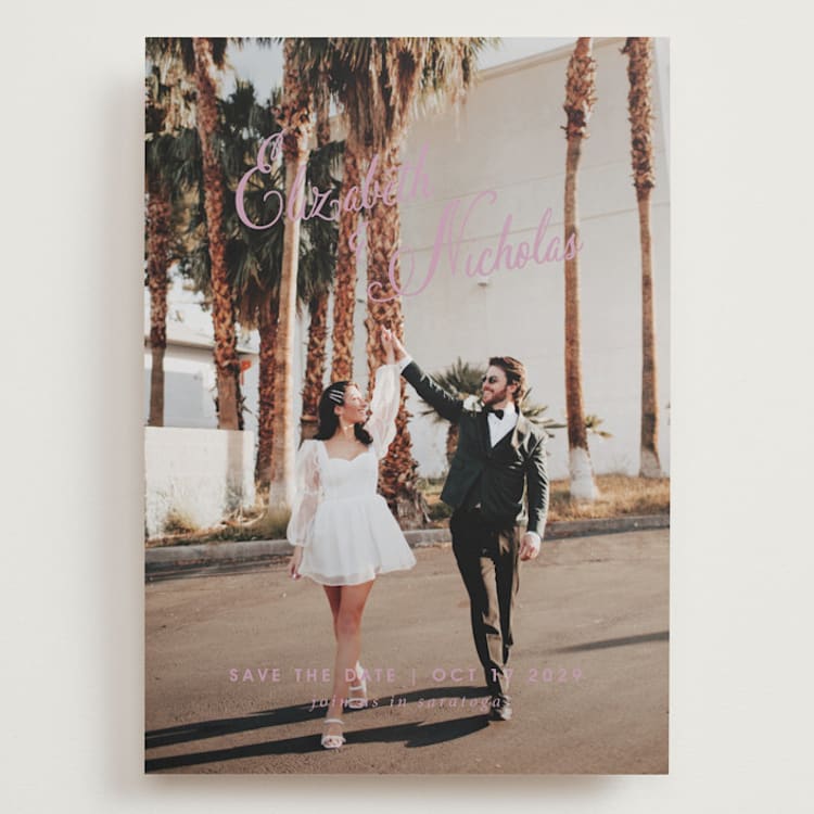 "Lavender Dreams" - Save the Dates in Lilac Dreams by Design Lotus - Front