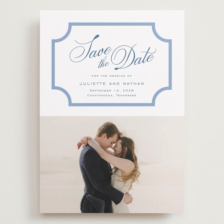 "Marenza" - Save the Dates in Bluebell by Jessica Williams - Front