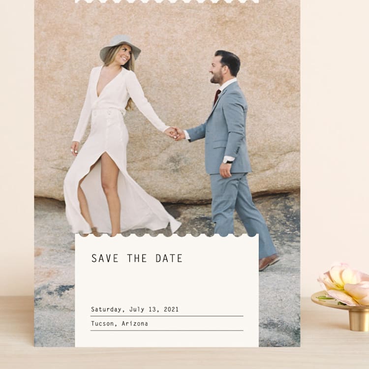 "Label" - Save the Dates in Slate by Joyce Pinheiro - Front
