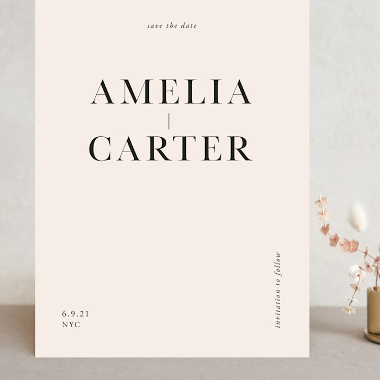 "Booked" - Save the Dates in Ink by Mere Paper - Front
