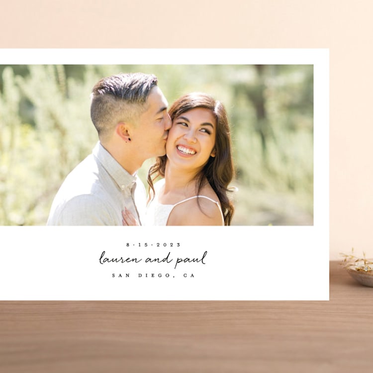 "Pure Simplicity" - Save the Dates in Noir by Roxy Cervantes - Front