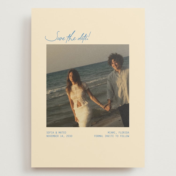"The Summer We Said Yes" - Save the Dates in Beachy by Design Lotus - Front