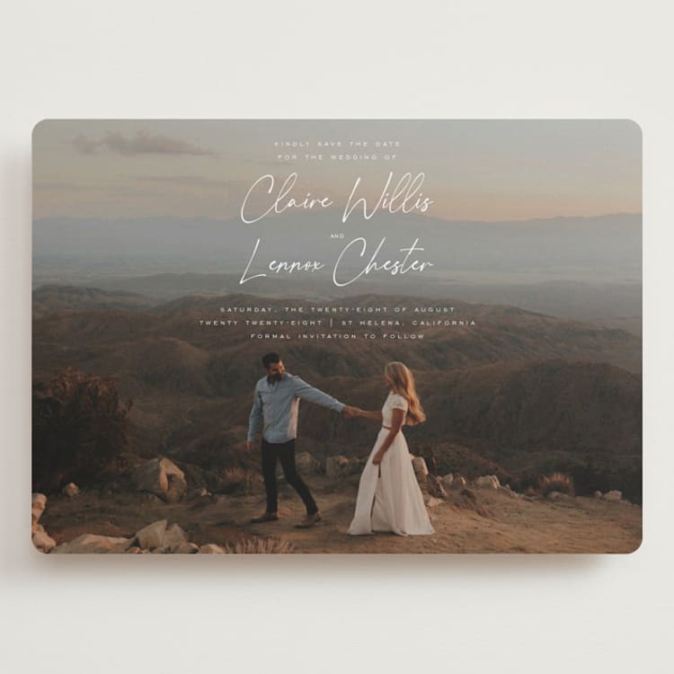 "Full Photo" - Save the Dates in Chiffon by Orasie - Front