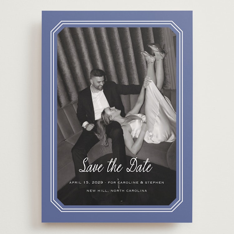 "Deluxe" - Save the Dates in Blueberry by Carolyn MacLaren - Front