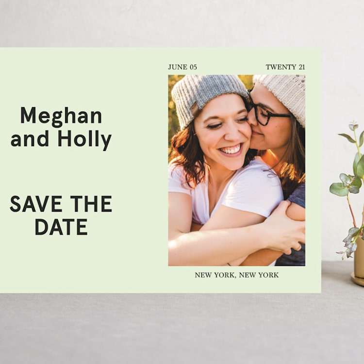 "Booklet" - Save the Dates in Fern by Jack Knoebber - Front