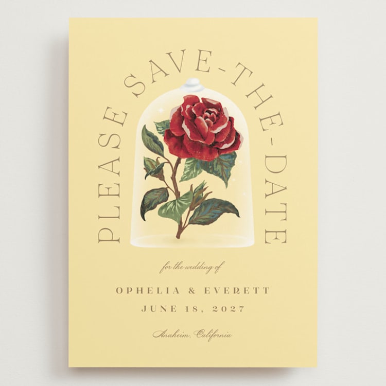 "Enchanted Rose from Disney's Beauty & The Beast" - Save the Dates in Minosa by Leah Bisch - Front