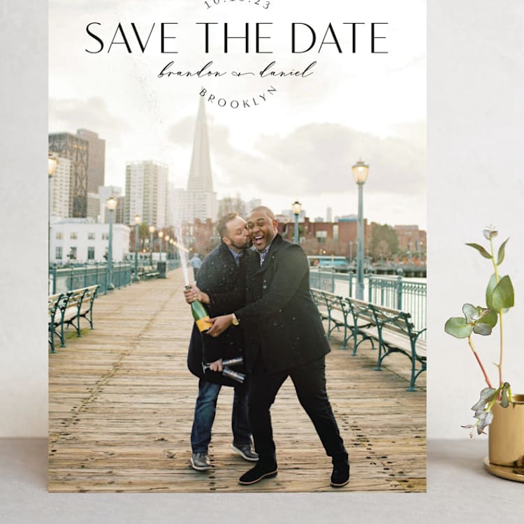 "Splendorous" - Save the Dates in Noir by Nicole Barreto - Front