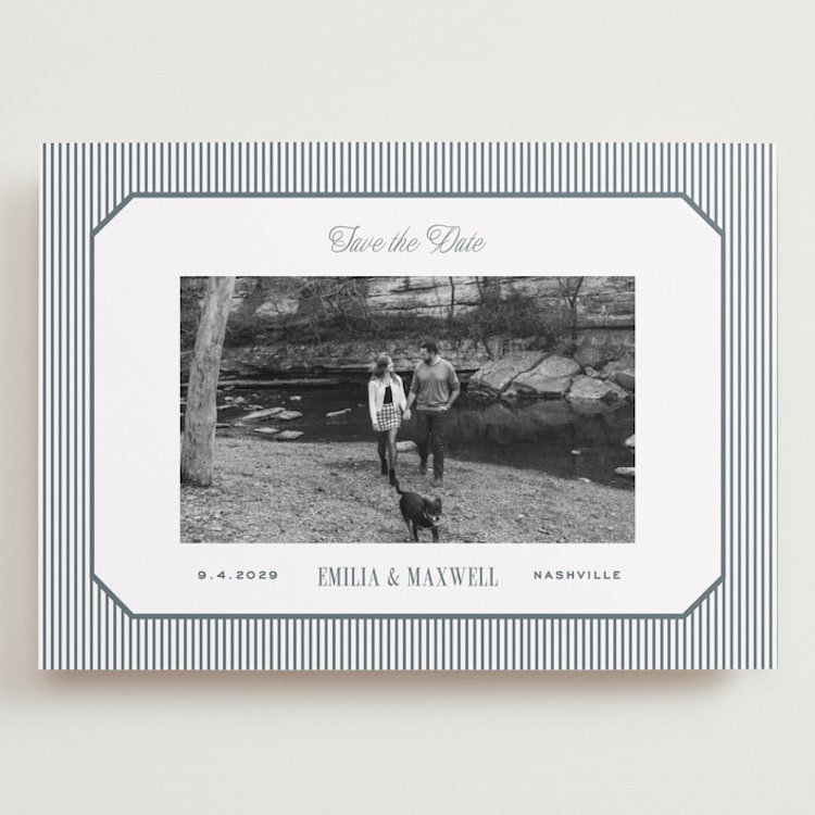 "Modern Stripes" - Save the Dates in Capri by Emily Betts - Front