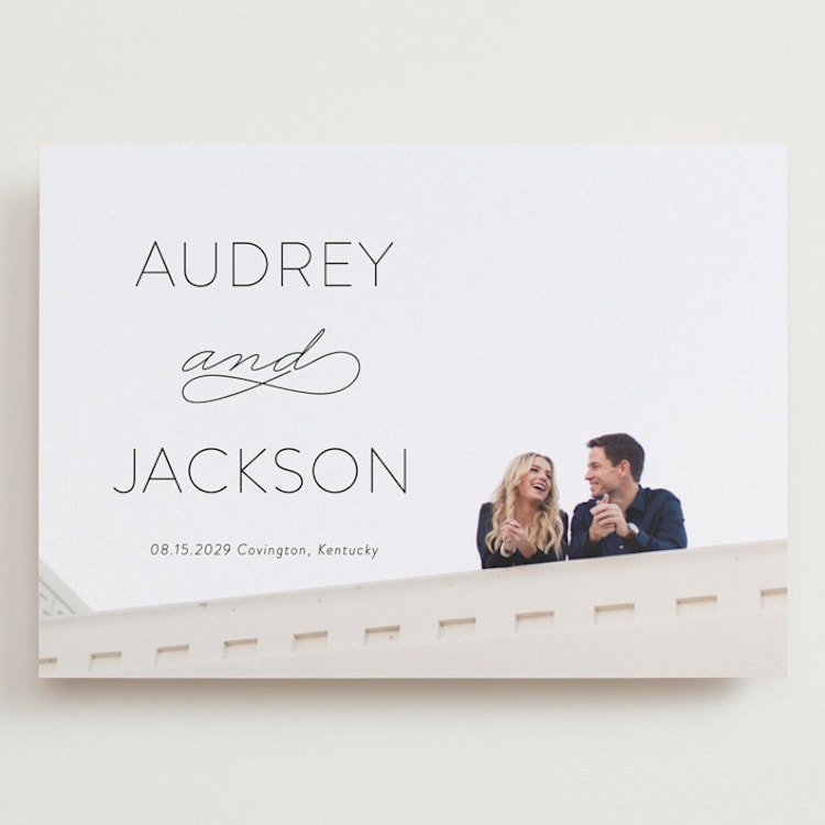 "Forever And" - Save the Dates in Black Tie by Kim Dietrich Elam - Front