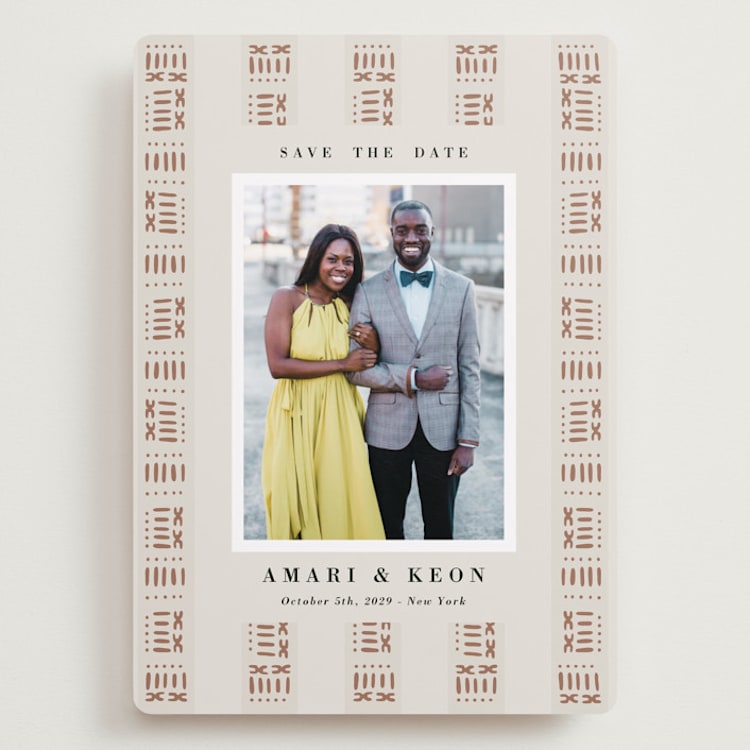 "Amari" - Save the Dates in Ivory by Oma N. Ramkhelawan - Front