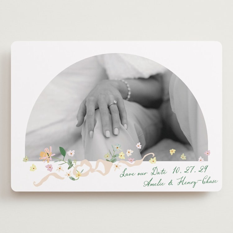 "spring draped garland" - Save the Dates in Spring by Phrosné Barwood - Front