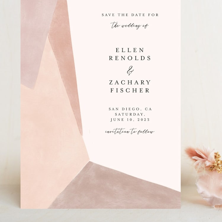 "Sand Shapes" - Save the Dates in Desert by Inkblot Design - Front