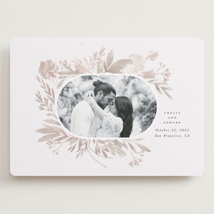 "Wildflowers." - Save the Dates in Dusty Rose by Hudson meet Rose - Front