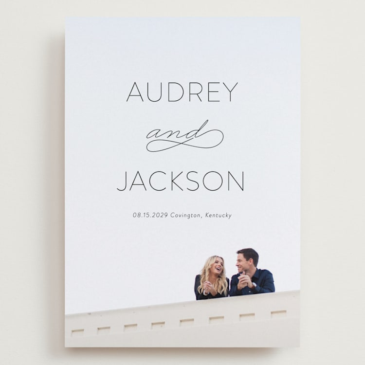 "Forever And" - Save the Dates in Black Tie by Kim Dietrich Elam - Front