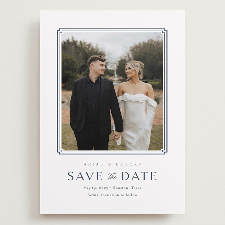 "Ariah" - Save the Dates in French Blue by Jennifer Postorino - Front