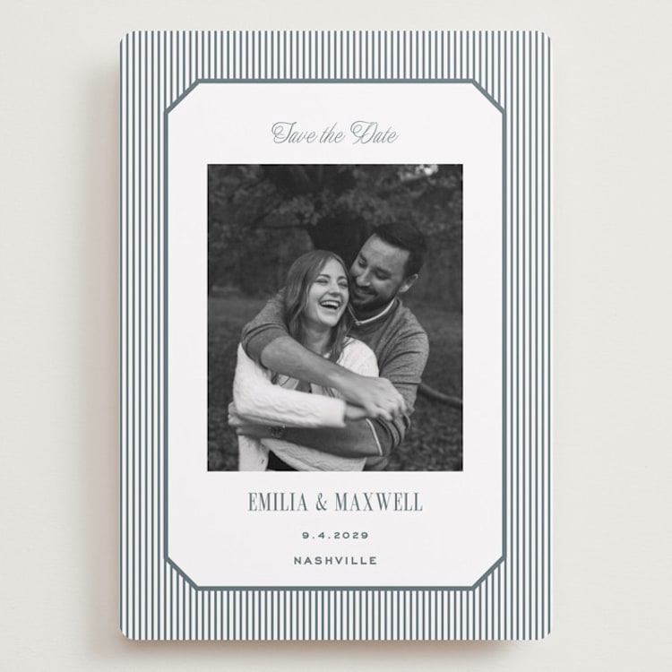 "Modern Stripes" - Save the Dates in Capri by Emily Betts - Front