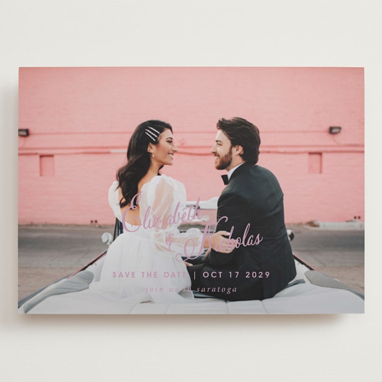 "Lavender Dreams" - Save the Dates in Lilac Dreams by Design Lotus - Front