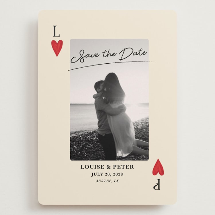 "Red Hearts" - Save the Dates in Champagne by Helena Vitto - Front