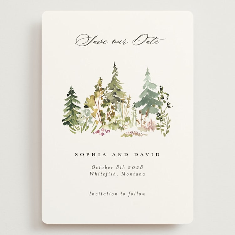 "Great Outdoors" - Save the Dates in Forest by Petra Kern - Front