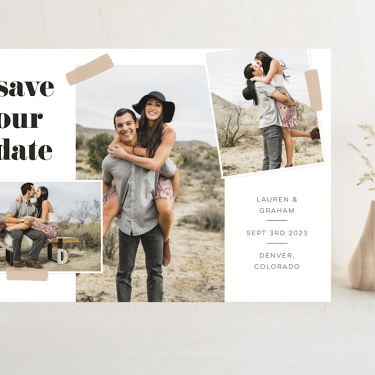 "Moodboard" - Save the Dates in Sand by Carmia C. - Front