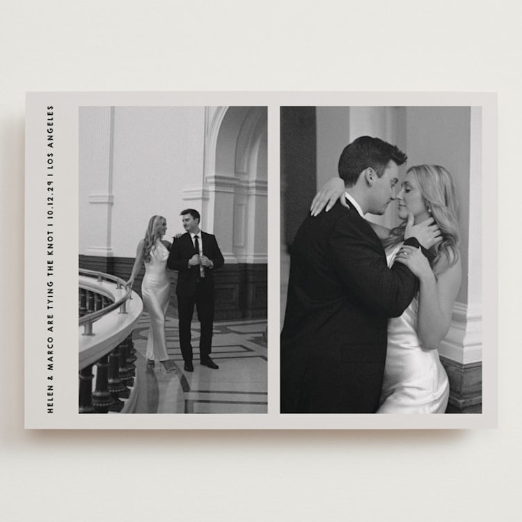 "Diptych Photos" - Save the Dates in Stone by Becky Nimoy - Front