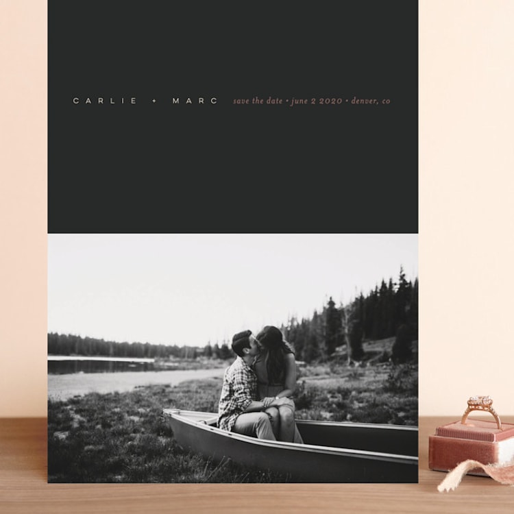 "Polished" - Save the Dates in Onyx by kelli hall - Front