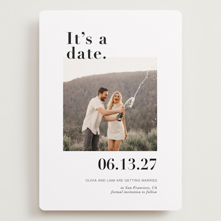 "It's a Date!" - Save the Dates in Onyx by Joyce Pinheiro - Front