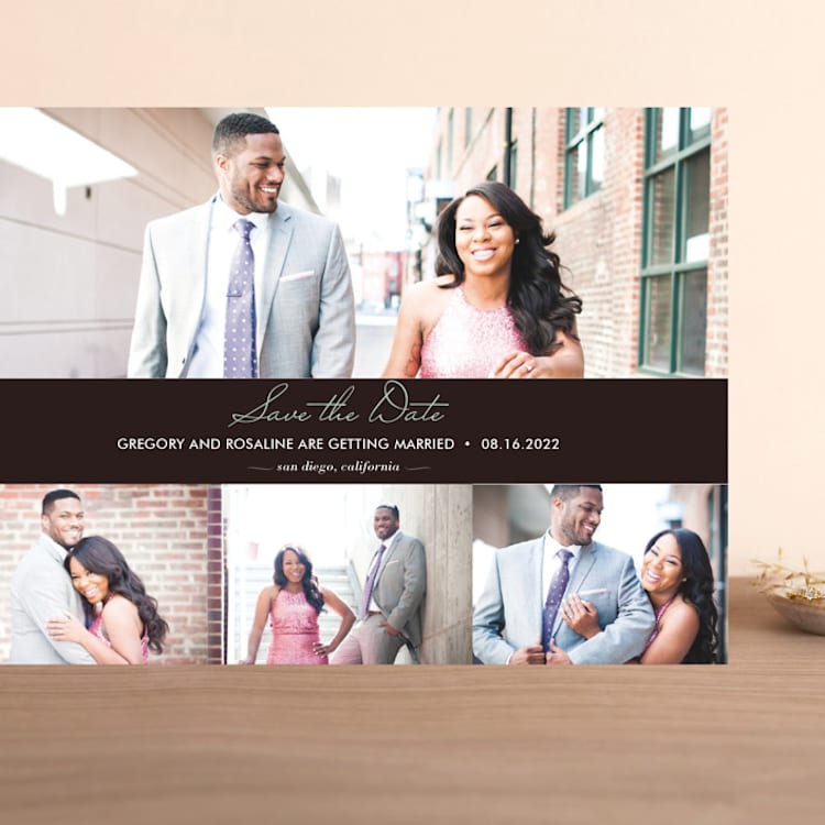 "chic" - Save the Dates in Bark by kelli hall - Front