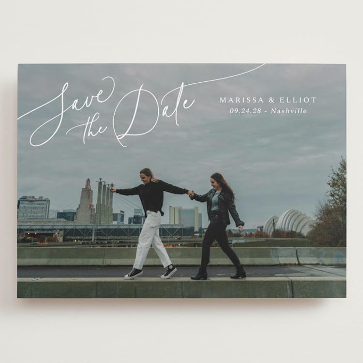 "On The Horizon" - Save the Dates in Pearl by Kaydi Bishop - Front