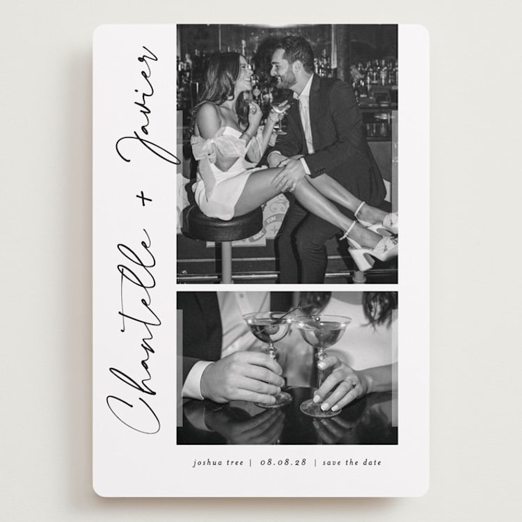 "ink pen" - Save the Dates in Onyx by Sarah Curry - Front